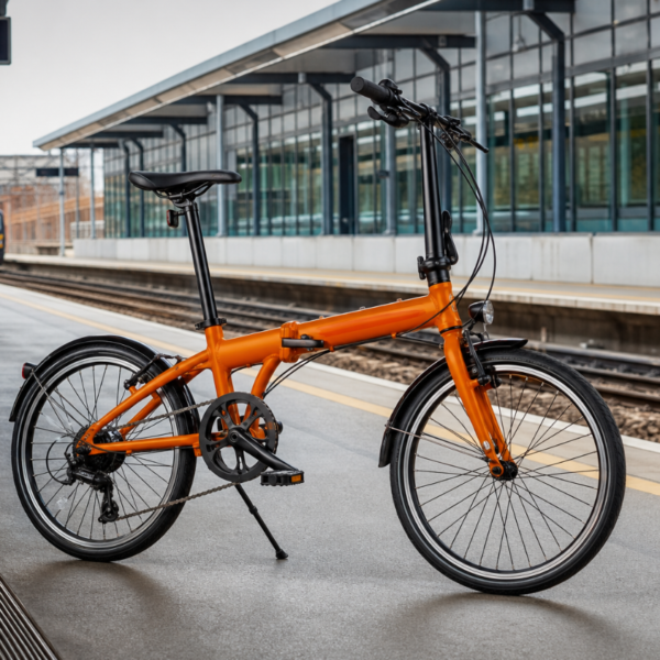 Folding Commuter Bike with Mudguards and Kickstand
